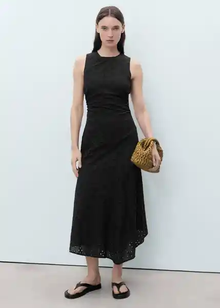 Vestido Peach Negro Talla XS Mujer Mango