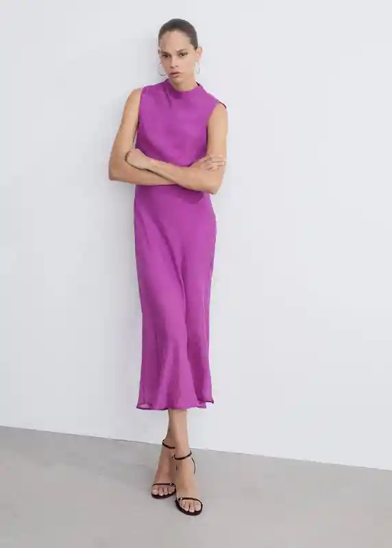 Vestido Gracy2 Morado Talla S Mujer Mango