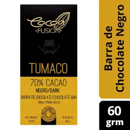 Cocoa Fusion Barra de Chocolate Negro Tumaco 70 % Cacao