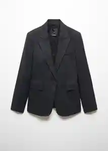 Blazer Americana Boreli Negro Talla 40 Mujer Mango