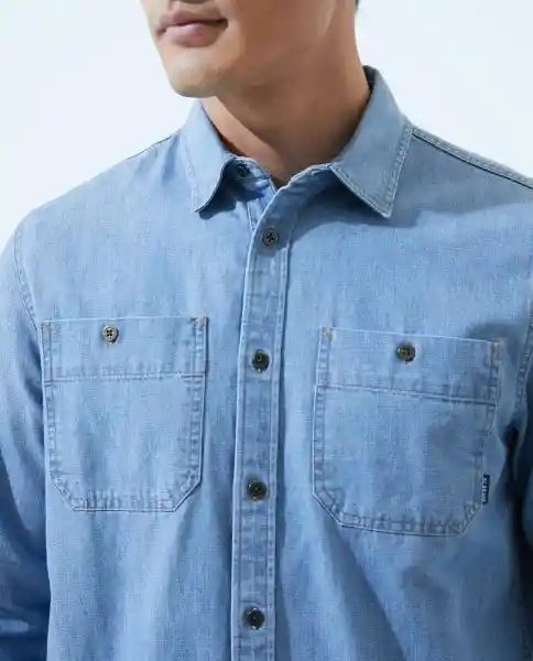 Camisa Hombre Azul Talla XL 510D002 Americanino