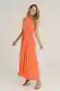 Vestido Aurora Color Naranja Talla S Ragged