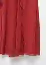 Vestido Roses Rojo Talla XL Mujer Mango