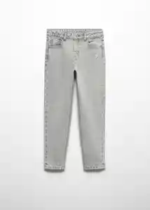 Jean Mom Tejano Gris Talla 13 Niña Mango