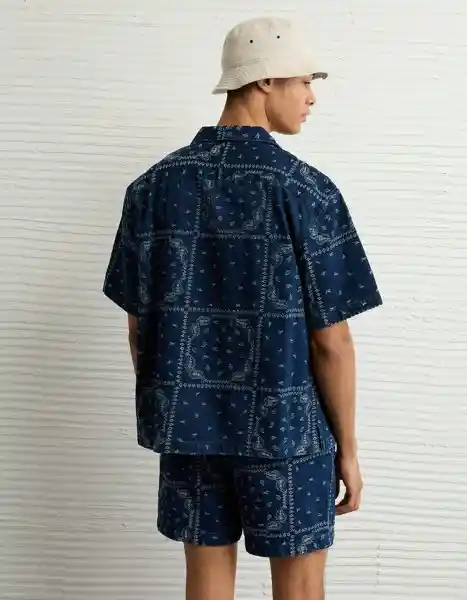 Camisa Hombre Azul Talla Large 2902970 American Eagle