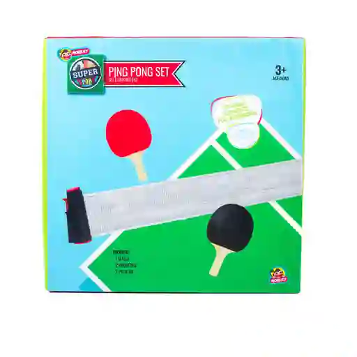 Monkey Set Tenis de Mesa Ping Pong Raquetas + Malla + Pelotas