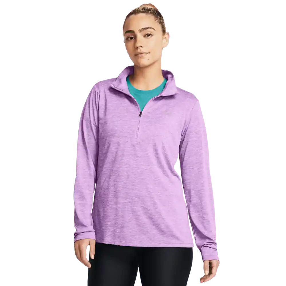 Under Armour Camiseta Tech 1/2 Zip Twist Mujer Morado MD