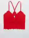 American Eagle Bralette Holiday Best Espalda Cruzada Fucsia T. M