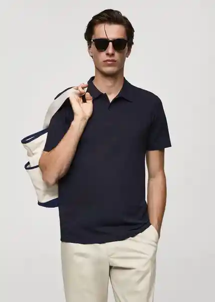 Polo Ezequi Navy Talla L Hombre Mango