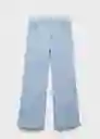 Pantalón Vionet Tejano Claro Talla 36 Mujer Mango