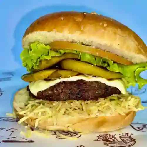 Hamburguesa con Manzanas Confitada
