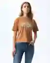 Camiseta Mujer Café Talla L 601G001_CAF171330 Americanino
