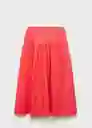 Falda Varese Rojo Talla 36 Mujer Mango