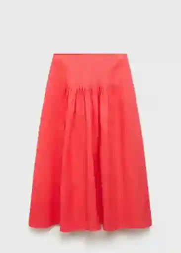Falda Varese Rojo Talla 36 Mujer Mango