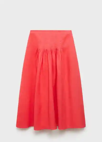Falda Varese Rojo Talla 36 Mujer Mango