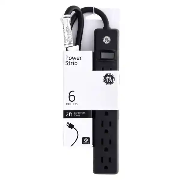 Ge Multitoma 6 Salida Cable 2ft Negro GE14831