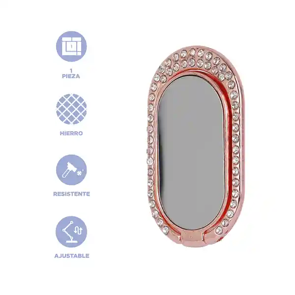 Soporte Anillo Para Celular Obalo Serie Diamond Like Rosa Miniso