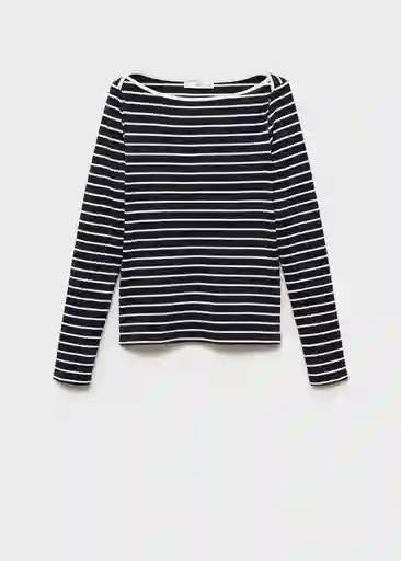 Camiseta Frenchi Navy Talla S Mujer Mango