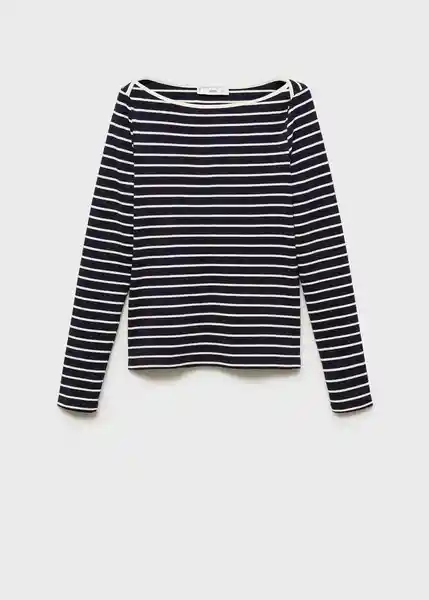 Camiseta Frenchi Navy Talla S Mujer Mango