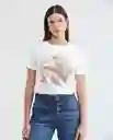 Botanicalfoil Graphic Tee Crudo Prístino Claro Talla S Mujer Chevignon