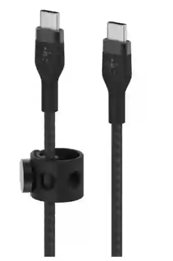 Belkin Cable Pro Flex USB-C a USB-C Con Correa Negro 3 m