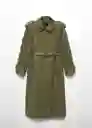 Abrigo Trench Used Khaki Talla 18 Mujer Mango