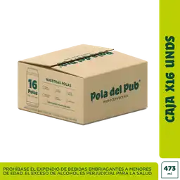 Pola del Pub Caja Cerveza Coffee Milk Stout x 16 Und de 473 ml