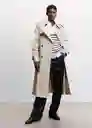 Abrigo Trench June Piedra Talla L Mujer Mango