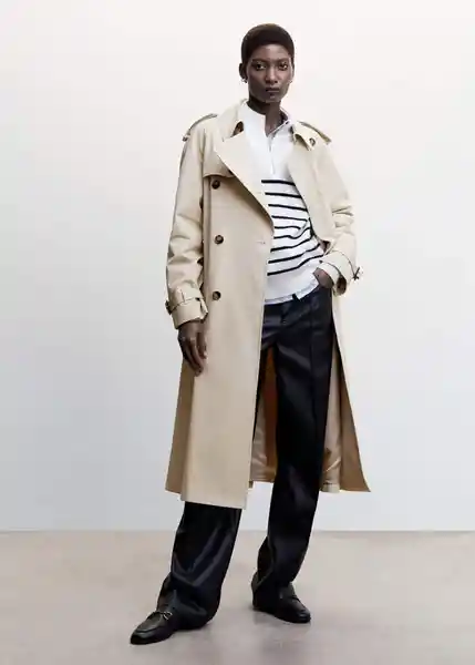 Abrigo Trench June Piedra Talla L Mujer Mango
