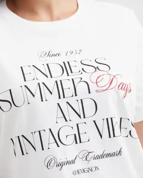 Camiseta Summer Graphic te Crudo Pristino Claro M Chevignon
