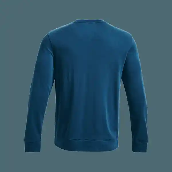 Under Armour Camiseta Rival Terry Logo Crew Hombre Azul LG