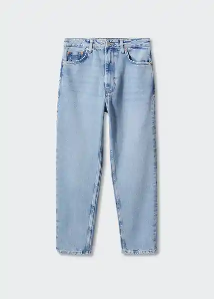 Pantalón Jean Mom 2000 Tejano Medio Talla 46 Mujer Mango