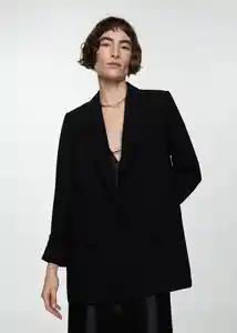 Blazer Americana Eleonor Negro Talla 18 Mujer Mango