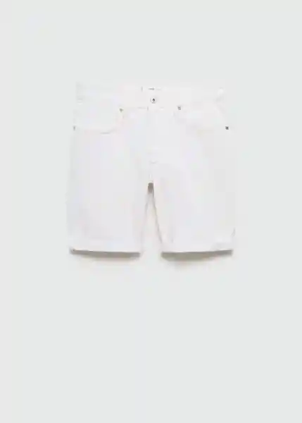 Bermuda Nepto Blanco Talla 42 Hombre Mango