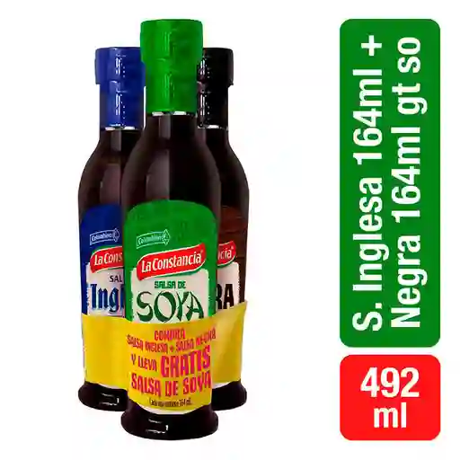 La Constancia Salsa Inglésa + Salsa Negra + Salsa Soya