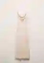 Vestido Hanoi Off White Talla M Mujer Mango