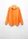 Camisa Malva Naranja Talla 24 Mujer Mango