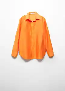 Camisa Malva Naranja Talla 24 Mujer Mango