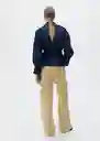 Pantalón Olive Mostaza Talla 36 Mujer Mango