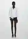 Camisa Rodas Offwhite Talla M Mujer Mango