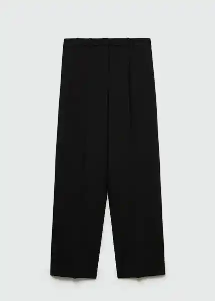 Pantalón Wanda Negro Talla 38 Mujer Mango