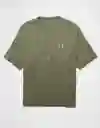 Camiseta Hombre Verde Talla Medium 4597315 American Eagle