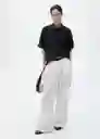 Camisa Pai Negro Talla L Mujer Mango