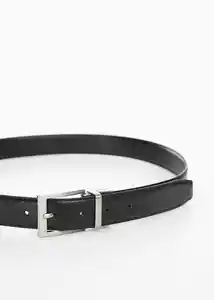 Cinturón Emili4 Negro Talla 90 Hombre Mango