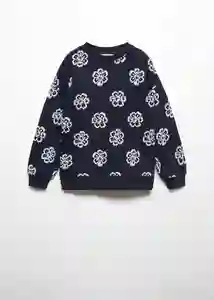 Buzo Sudadera Tai Navy Talla 12 Niñas Mango