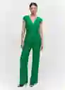 Enterizo Mono Gabriela Verde Talla M Mujer Mango