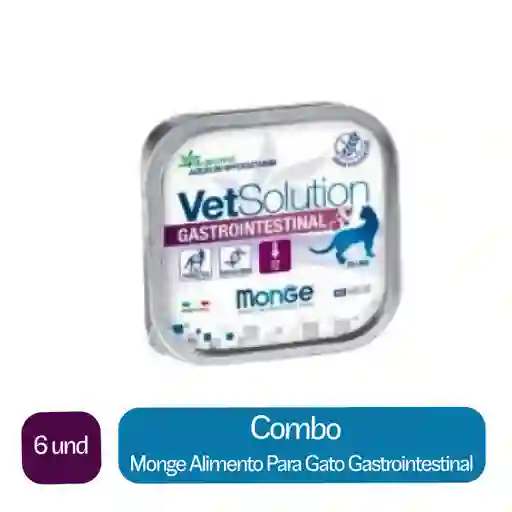 6 x Monge Alimento Para Gato Vetsolution Gastrointestinal