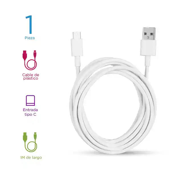 Cable de Datos Tipo c Blanco Miniso