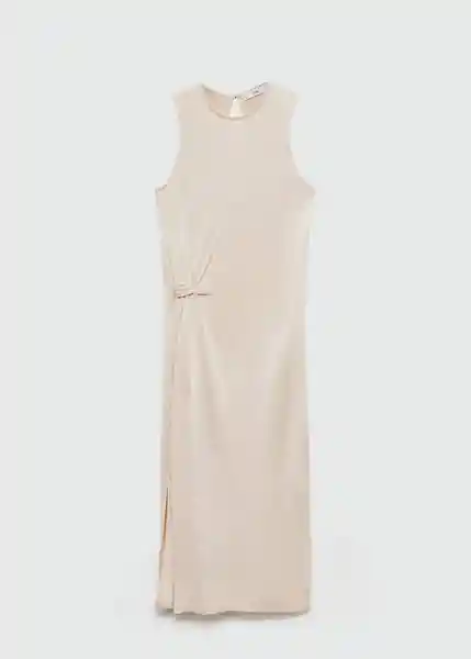 Vestido Sofia-h Taupe Talla M Mujer Mango