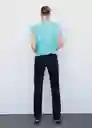Blusa Sandro Azul Talla S Mujer Mango